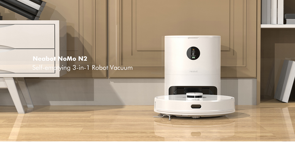 Neabot N2 Robot Vacuum with Self-Emptying Wi-Fi Connected Compatible with Alexa Lidar Navigation Sweep Mop Vacuum 3 in 1