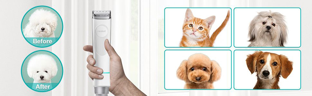 Neabot P1 Pro Dog Clipper with Pet Hair Vacuum Cleaner, Professional Pet Grooming Set with 5 Proven Care Tools