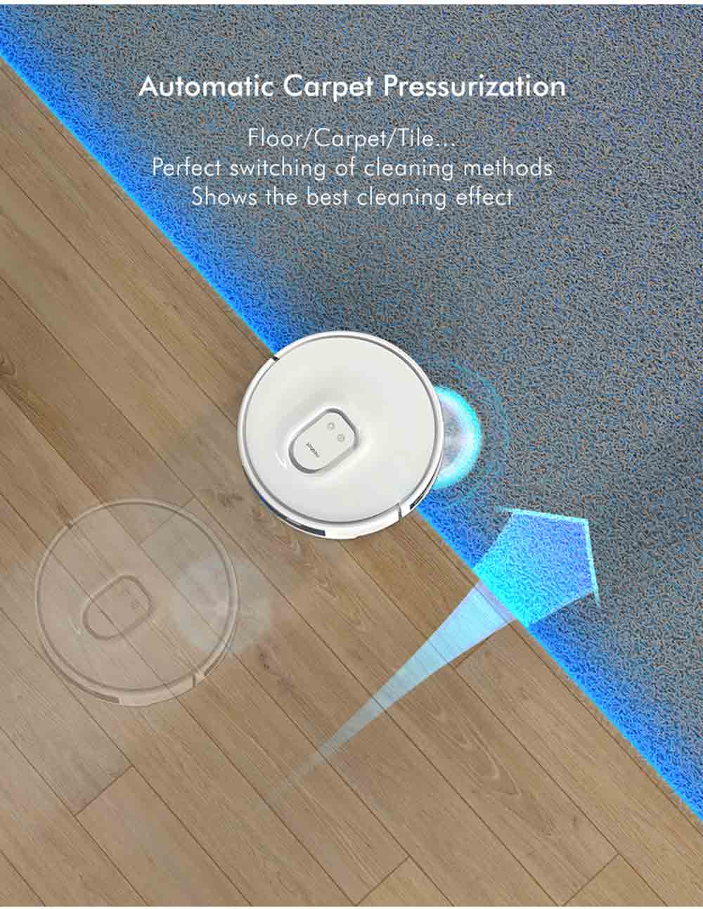 Neabot Q11 Robot Vacuum Cleaner 4000Pa Strong Suction Self Emptying Robotic Vacuum, Wi-Fi / Bluetooth Connectivity