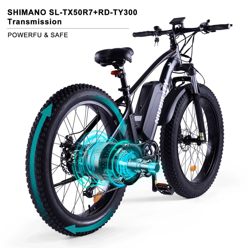 Niubility B26 Electric Bicycle 48V 12.5Ah Battery 1000W Motor 35km/h Max Speed 26'' Tires Folding Mountain Bike Black