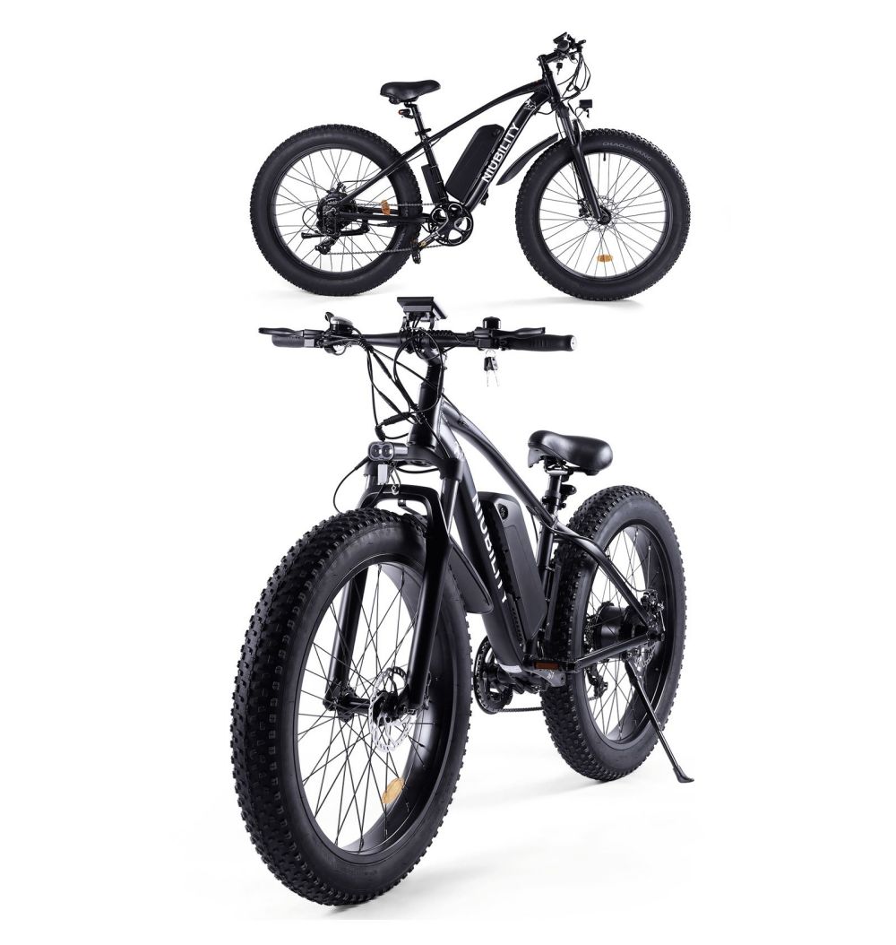 Niubility B26 Electric Bicycle 48V 12.5Ah Battery 1000W Motor 35km/h Max Speed 26'' Tires Folding Mountain Bike Black