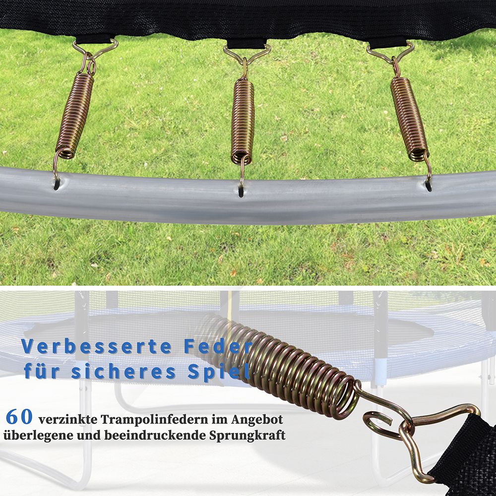 Outdoor Trampoline With Safety Fence And Ladder, 10FT Garden Trampoline With 150KG Passed GS And TUV Test