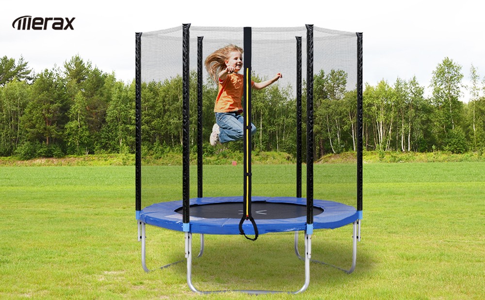 Deals 💯 Outdoor Trampoline with Safety Fence and Padded Poles, 6FT Garden Trampoline, Load-bearing 80kg passed GS and TUV Test ✔️ 12 Outdoor Trampoline with Safety Fence and Padded Poles, 6FT Garden Trampoline, Load-bearing 80kg passed GS and TUV Test