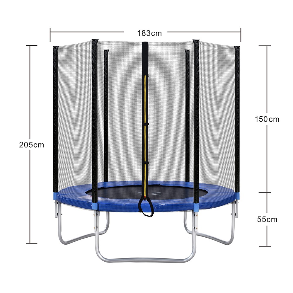 Deals 💯 Outdoor Trampoline with Safety Fence and Padded Poles, 6FT Garden Trampoline, Load-bearing 80kg passed GS and TUV Test ✔️ 16 Outdoor Trampoline with Safety Fence and Padded Poles, 6FT Garden Trampoline, Load-bearing 80kg passed GS and TUV Test