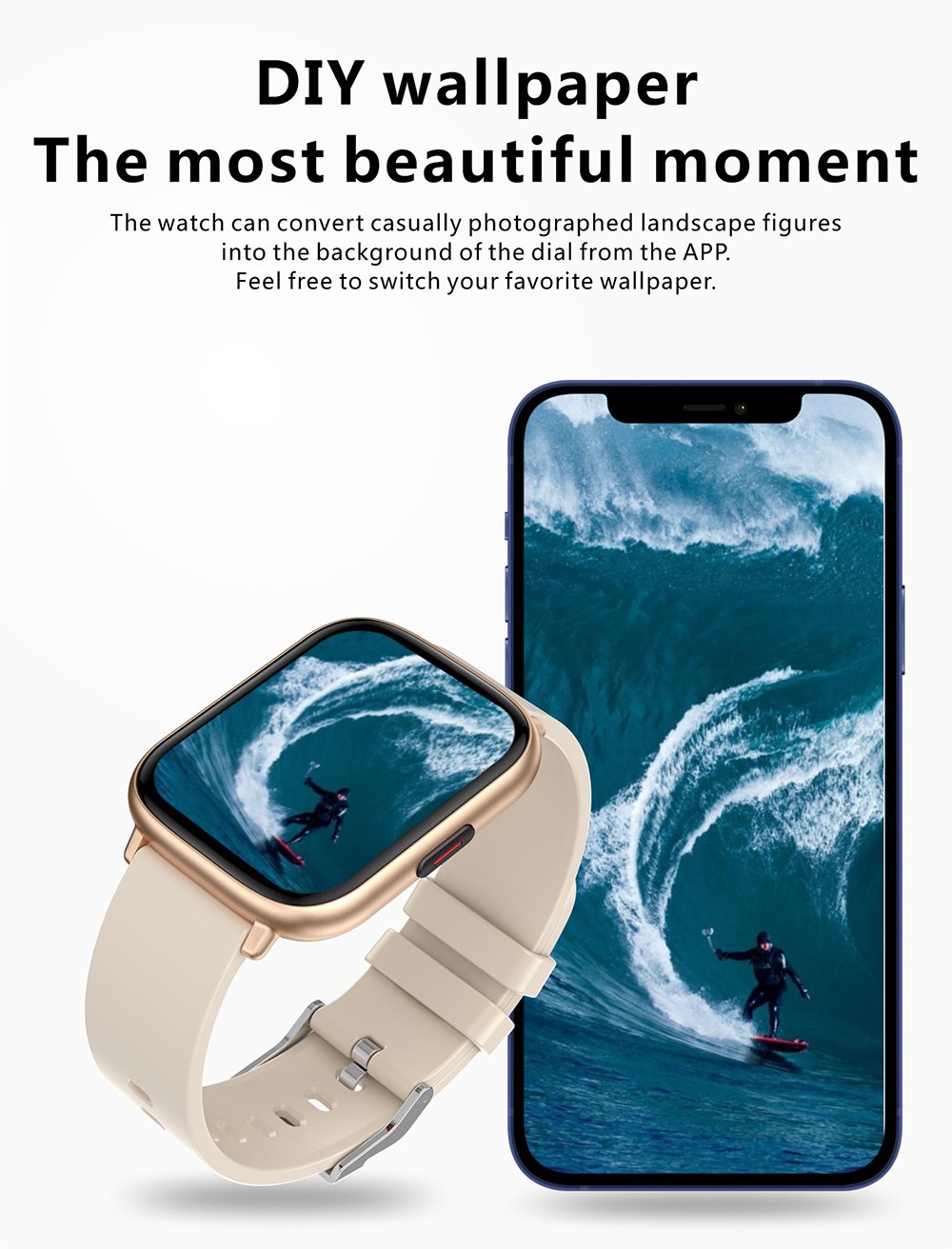 Q9 Pro GT2 Smartwatch 1.85'' TFT HD Touch Screen BT5.0 Heart Rate Blood Pressure SpO2 Monitor Fitness Tracker Black&Blue