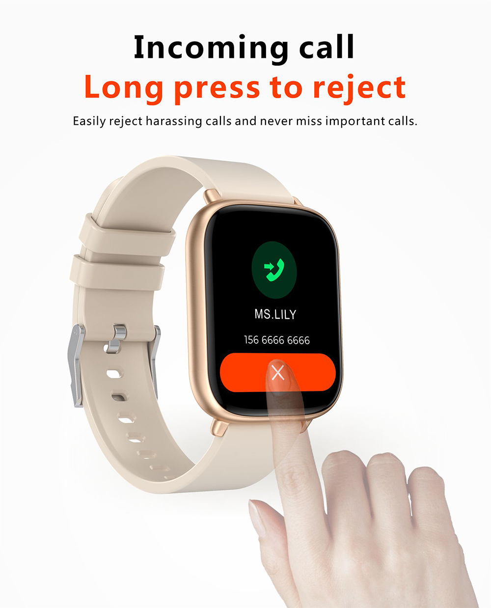 Q9 Pro GT2 Smartwatch 1.85'' TFT HD Touch Screen BT5.0 Heart Rate Blood Pressure SpO2 Monitor Fitness Tracker Black&Blue