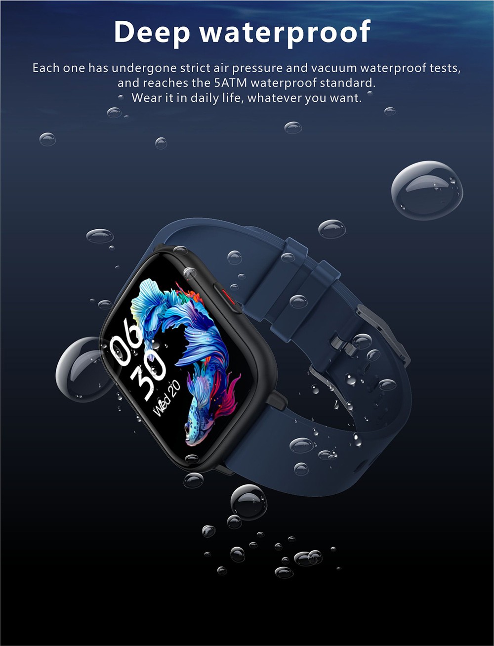 Q9 Pro GT2 Smartwatch 1.85'' TFT HD Touch Screen BT5.0 Heart Rate Blood Pressure SpO2 Monitor Fitness Tracker Black&Blue