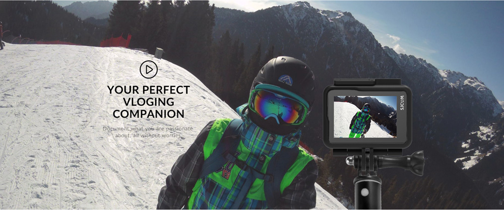 SJCAM SJ0 Pro Sports & Action Camera 4K/60FPS Sony IMX Sensor Waterproof up to 10m, 2.33'' IPS Touch Screen - Black