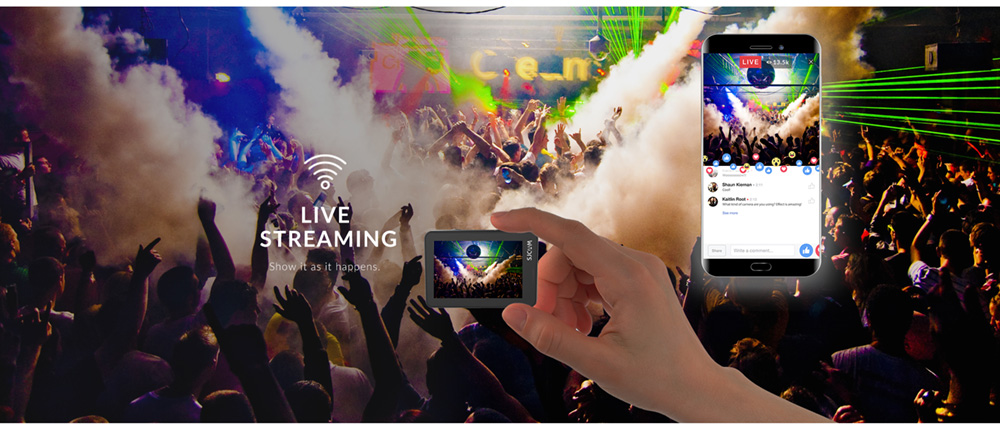 SJCAM SJ0 Pro Sports & Action Camera 4K/60FPS Sony IMX Sensor Waterproof up to 10m, 2.33'' IPS Touch Screen - Red