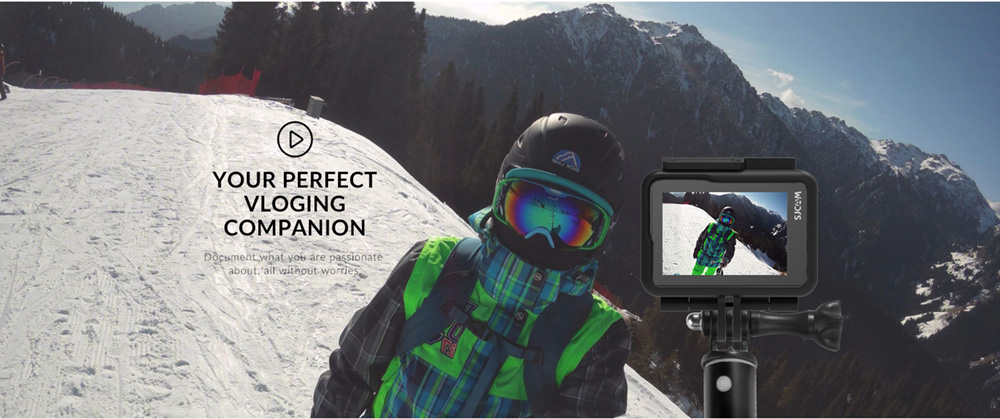 SJCAM SJ0 Pro Sports & Action Camera 4K/60FPS Sony IMX Sensor Waterproof up to 10m, 2.33'' IPS Touch Screen - Red