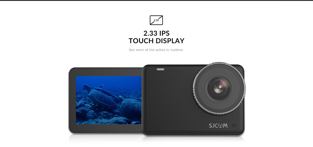 SJCAM SJ0 Pro Sports & Action Camera 4K/60FPS Sony IMX Sensor Waterproof up to 10m, 2.33'' IPS Touch Screen - White