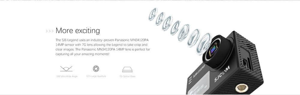 SJCAM SJ6 Legend Sports & Action Camera 4K/24FPS Waterproof, WiFi Remote Control 2.0'' LCD Touch Screen - Black 22 SJCAM SJ6 Legend Sports & Action Camera 4K/24FPS Waterproof, WiFi Remote Control 2.0'' LCD Touch Screen - Black