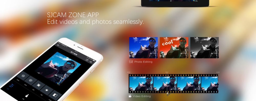 SJCAM SJ6 Legend Sports & Action Camera 4K/24FPS Waterproof, WiFi Remote Control 2.0'' LCD Touch Screen - Grey