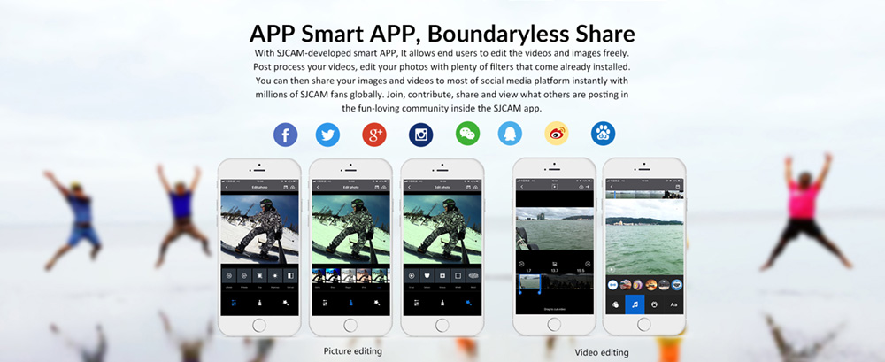 SJCAM SJ8Pro Sports & Action Camera 4K/60FPS Waterproof, WiFi Remote Control Sports DV FPV Camera - Black