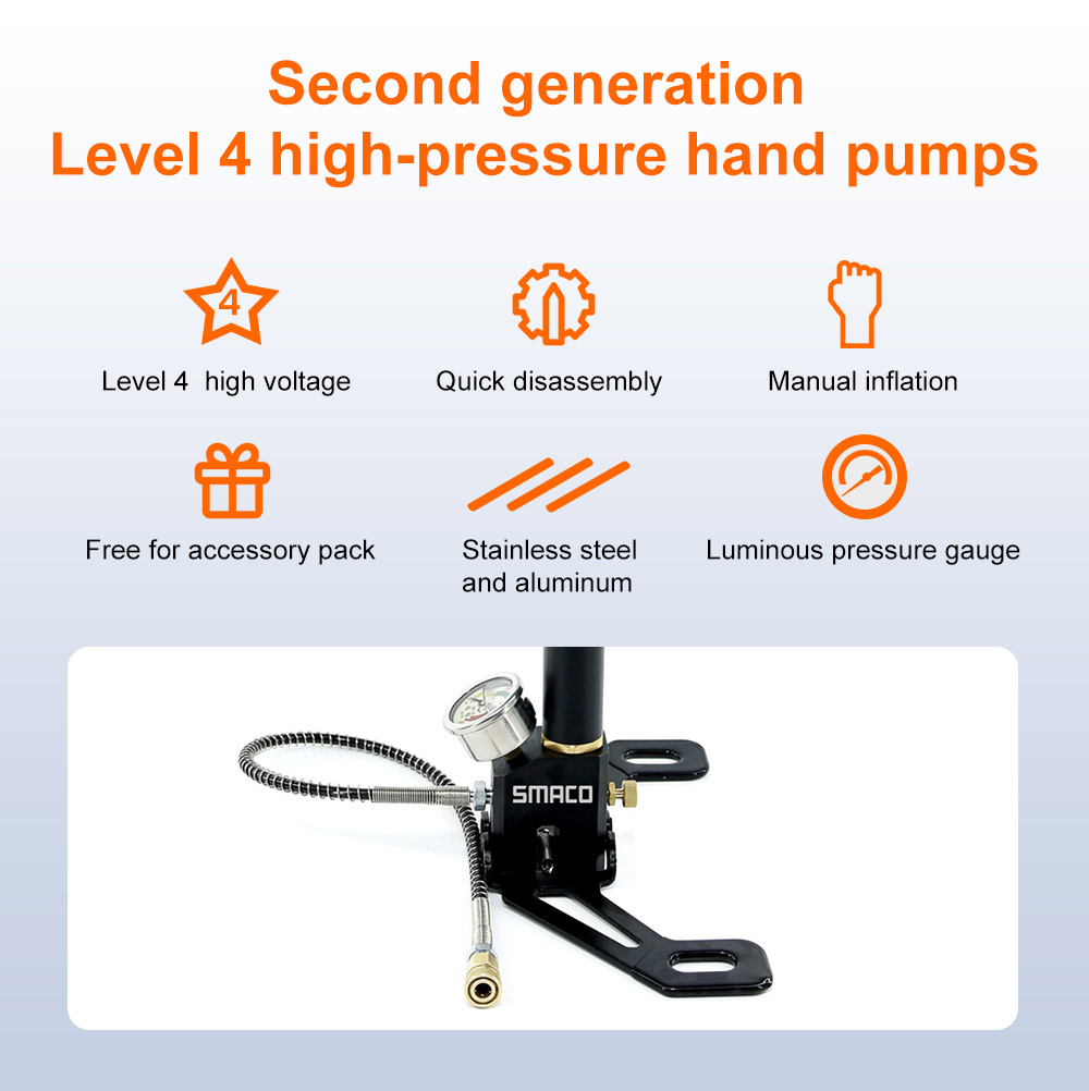 SMACO Diving Cylinder Inflator High Pressure Hand Pump