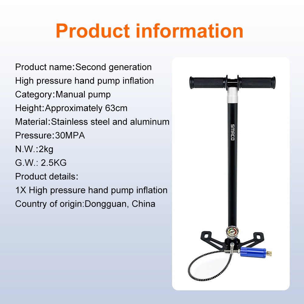 SMACO Diving Cylinder Inflator High Pressure Hand Pump