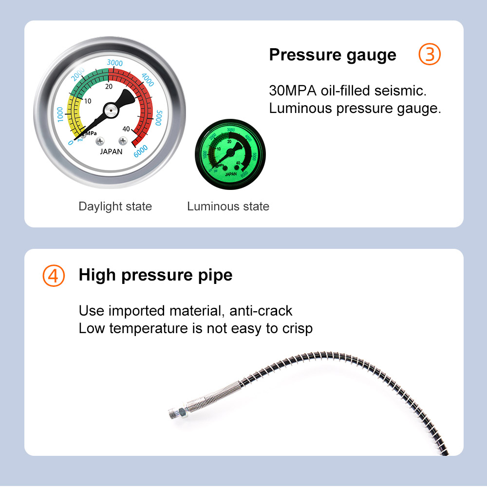 SMACO Diving Cylinder Inflator High Pressure Hand Pump