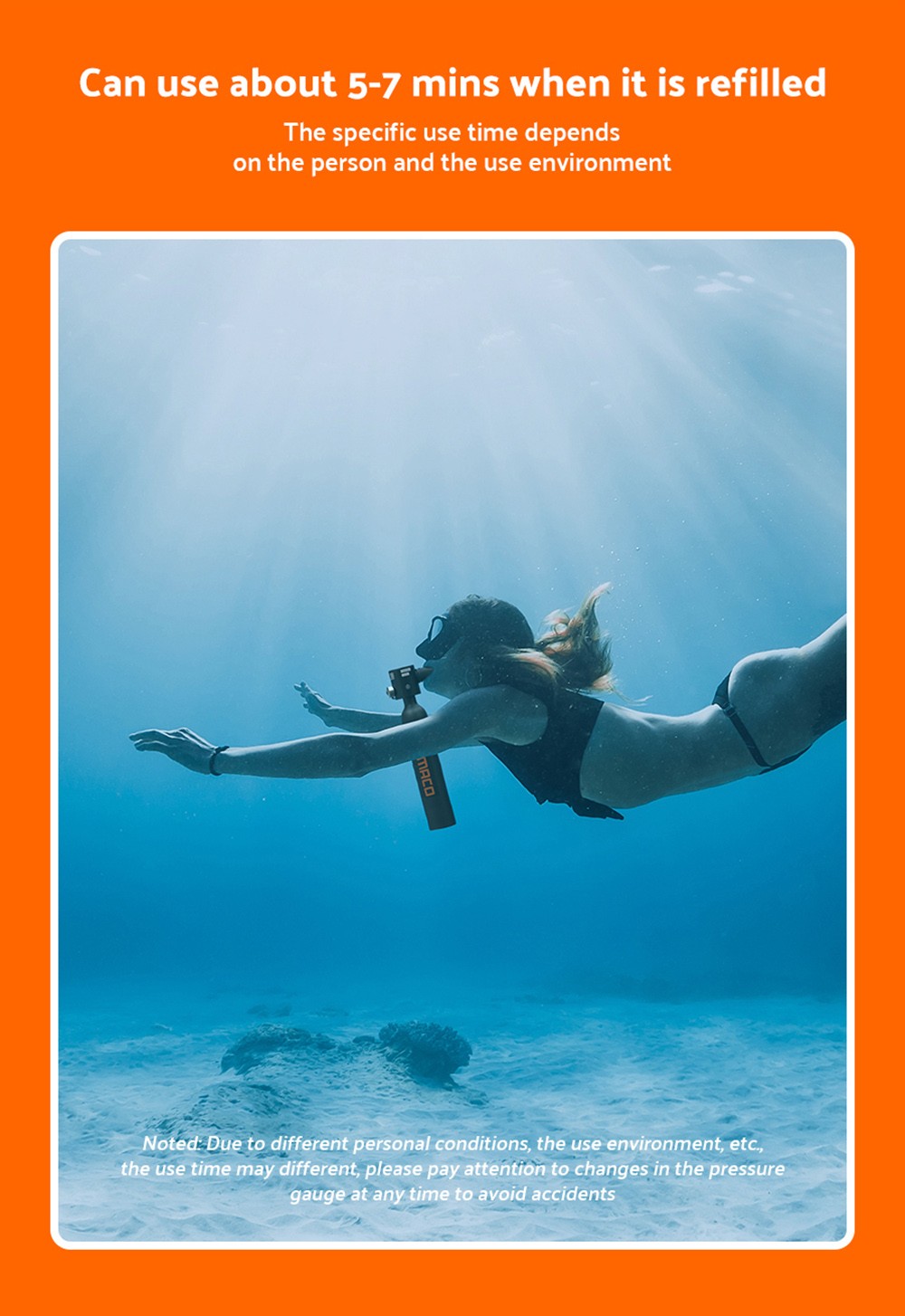 SMACO S300-B3 0.5L Mini Scuba Diving Tank 5-7 Minutes Using Time With Hand Pump - Black 9 SMACO S300 0.5L Mini Scuba Diving Tank 5-7 Minutes Using Time with Hand Pump - Black