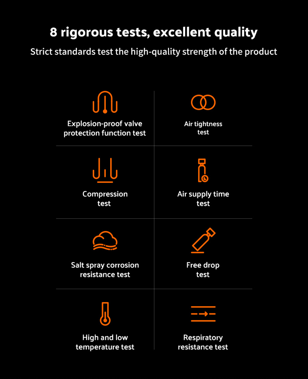 SMACO S300 0.5L Mini Scuba Diving Tank 5-7 Minutes Using Time with Hand Pump - Green