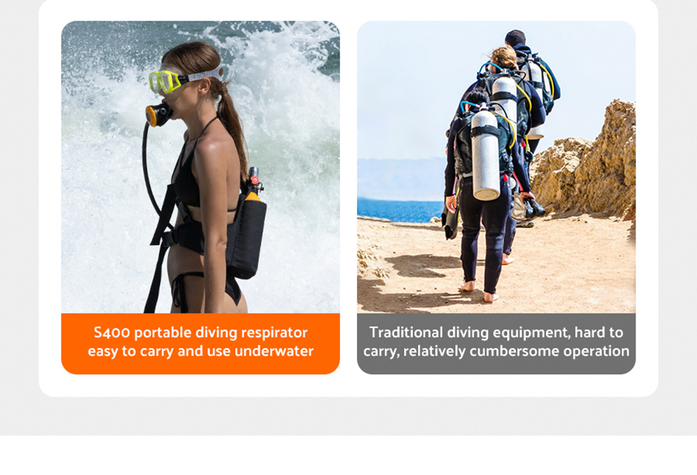 SMACO S400 1L Mini Scuba Diving Tank With DOT Certified 15-20 Minutes Using Time 1L Portable Bag - Black 9 SMACO S400 1L Mini Scuba Diving Tank with DOT Certified 15-20 Minutes Using Time 1L Portable Bag - Black