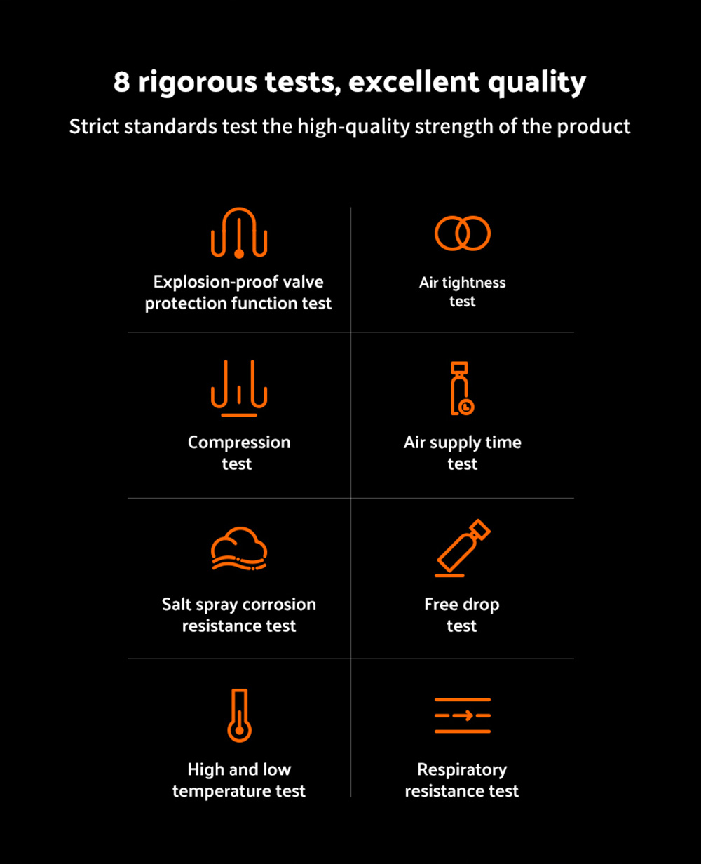 SMACO S400 Plus 1L Mini Scuba Diving Tank for 15-20 Minutes Using Time Lightweight and Portable Diving Set - Green