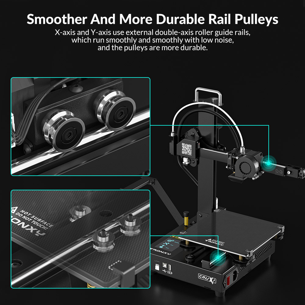 TRONXY CRUX 1 Mini 3D tlačiareň Veľkosť tlače 180x180x180 mm Rýchla montáž Priamy pohon Prenosná stolová 3D tlačiareň