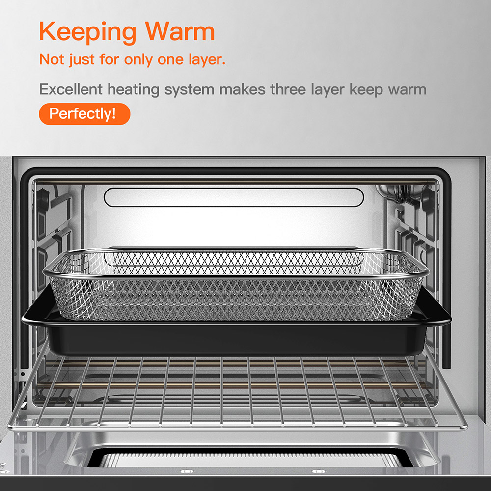 WEESTA 7-in-1 Air Fryer Toaster Oven Combo, 24QT Large Air Fryer 3.0 Double Mode System Technology - Silver