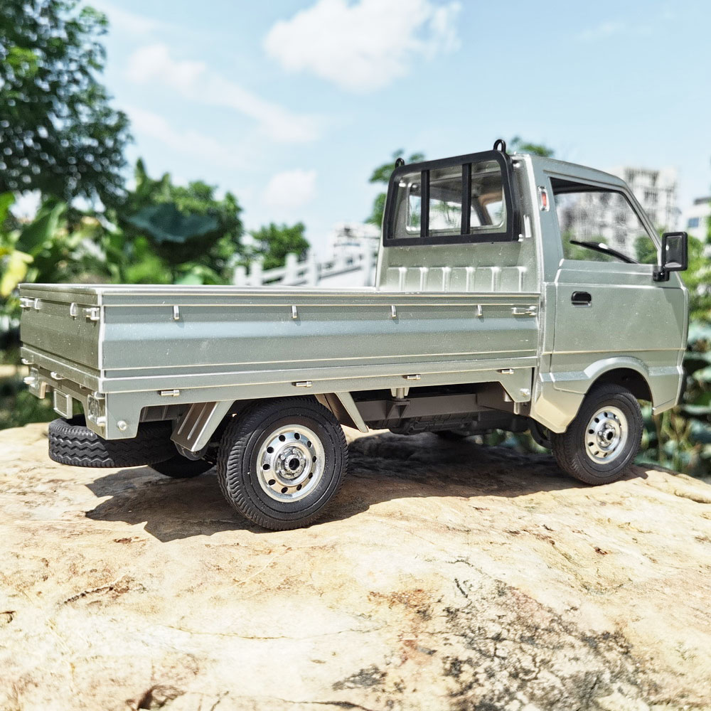 WPL D12 2.4G 1/10 2WD Off-road Military Truck RC Car - Silver Three Batteries