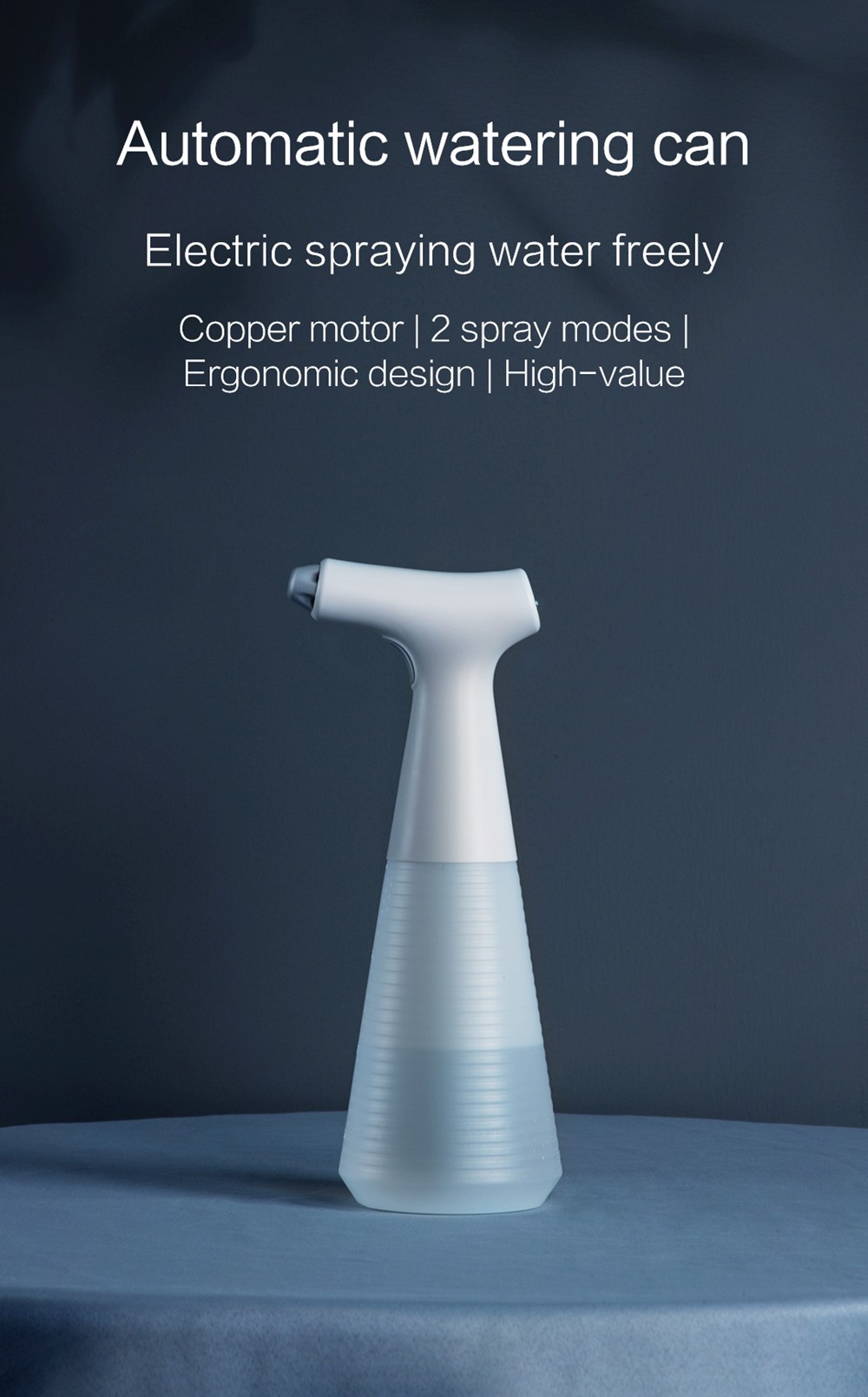 Xiaoda 550ml Portable Electric Watering Can USB Type-C Rechargeable Nano Steam Water Spray