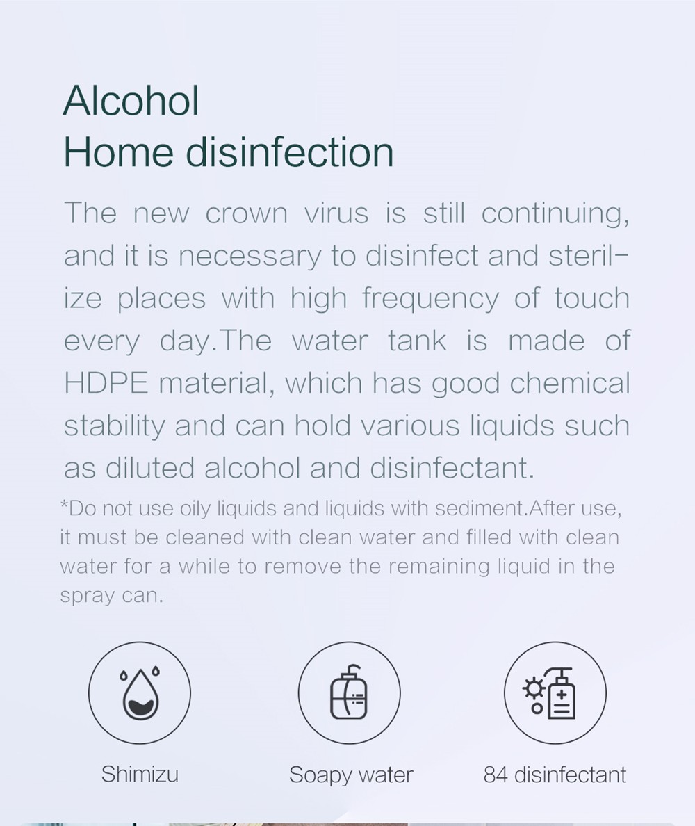 Xiaoda 550ml Portable Electric Watering Can USB Type-C Rechargeable Nano Steam Water Spray