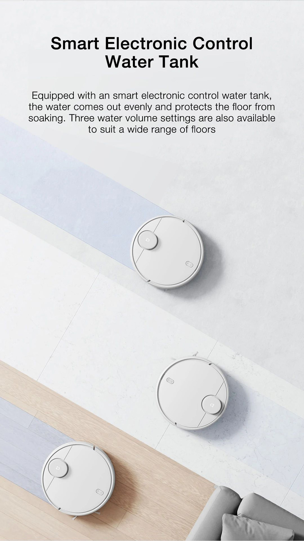 Xiaomi Mijia 3C Smart Robot Vacuum Cleaner Sweeping Mopping LDS Navigation 4000Pa Suction 2600mAh with APP Control