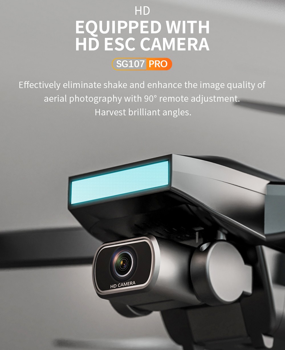 ZLL SG107 Pro RC Drone GPS 4K Profesional 5G WiFi FPV Quadcopter Foldable 1.2KM Distance 120M Height - One Battery