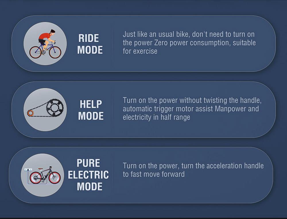 JANOBIKE H26 Electric Bicycle 48V 1000W Motor 12.8Ah Battery 26 Inch Fat Tire Snow, Mountain, City Bike - Black