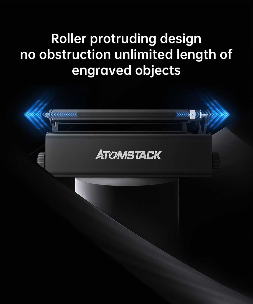 ATOMSTACK R3 Roller Laser 360 Degree Rotating Engraver Angle Adjustable Engraving Cylindrical Objects Cans for Atomstack Neje