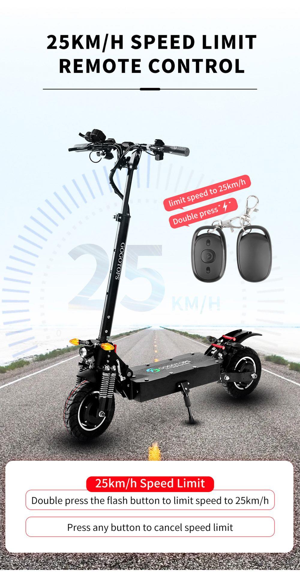 Gogotops GS4 Road Electric Scooter 2000W 28Ah Battery 60km Range 65km/h Max Speed 150kg Load