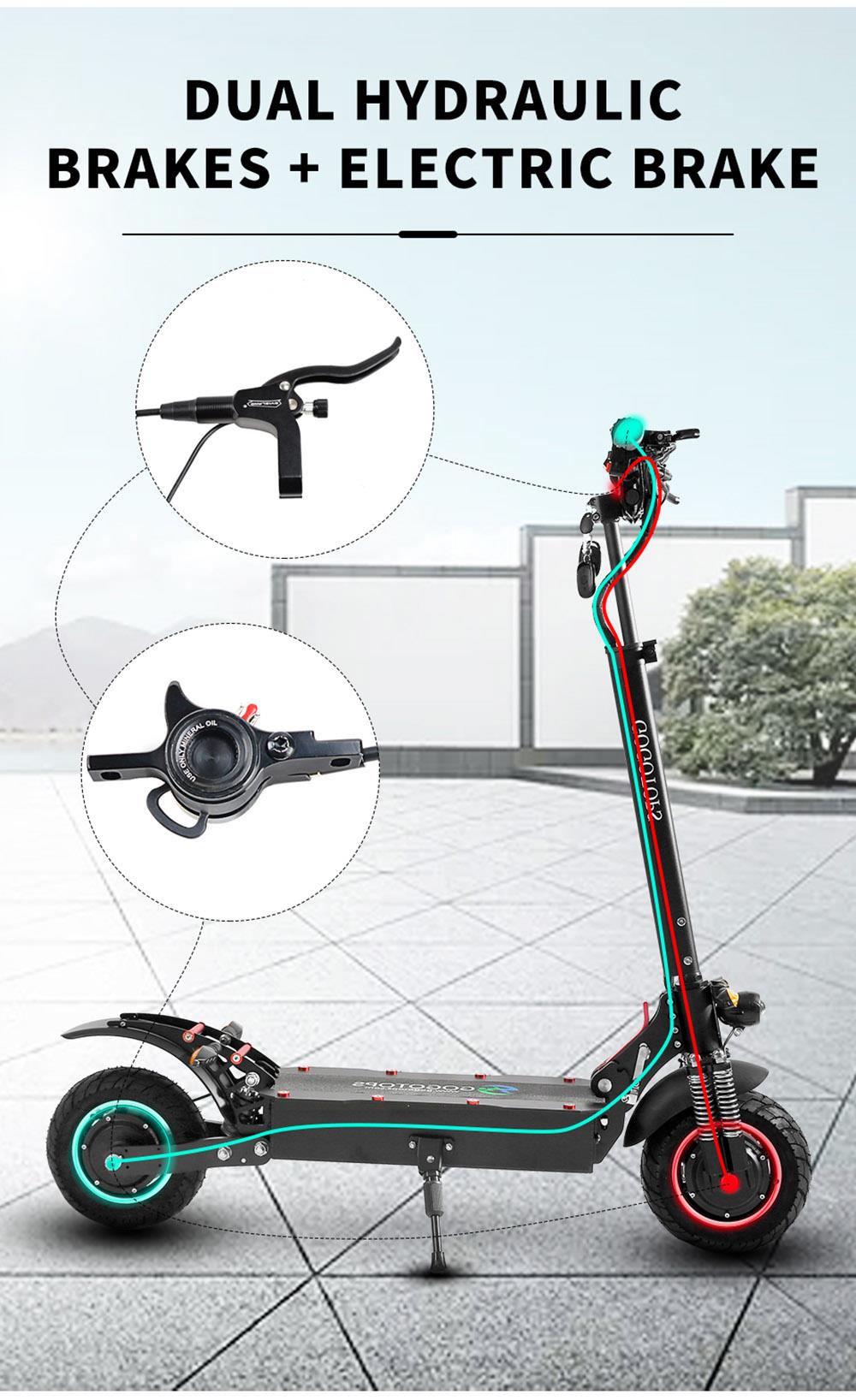 Gogotops GS4 Road Electric Scooter 2000W 28Ah Battery 60km Range 65km/h Max Speed 150kg Load