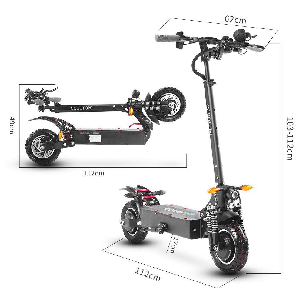 Gogotops GS4 Off Road Electric Scooter 2000W 38.4Ah Battery 80km Range 65km/h Max Speed 150kg Load