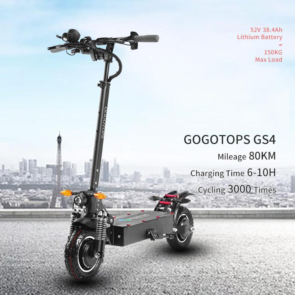 Gogotops GS4 Off Road Electric Scooter 2000W 38.4Ah Battery 80km Range 65km/h Max Speed 150kg Load