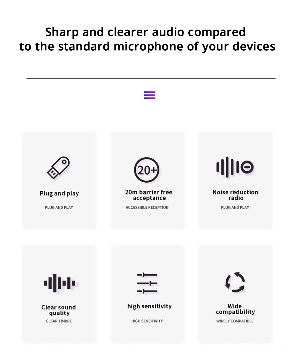 K1 Double Wireless Clip Mics for Smartphone, Laptop, Live Stream, Recording, TikTok, Youtube Video - Type-C