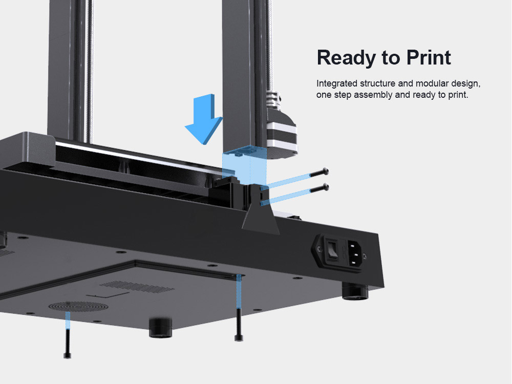 MINGDA Magician X Modular 3D Printer, Direct Drive Extruder, Auto Leveling, 32Bit Mainboard, Ultra-Silent, 230*230*260mm