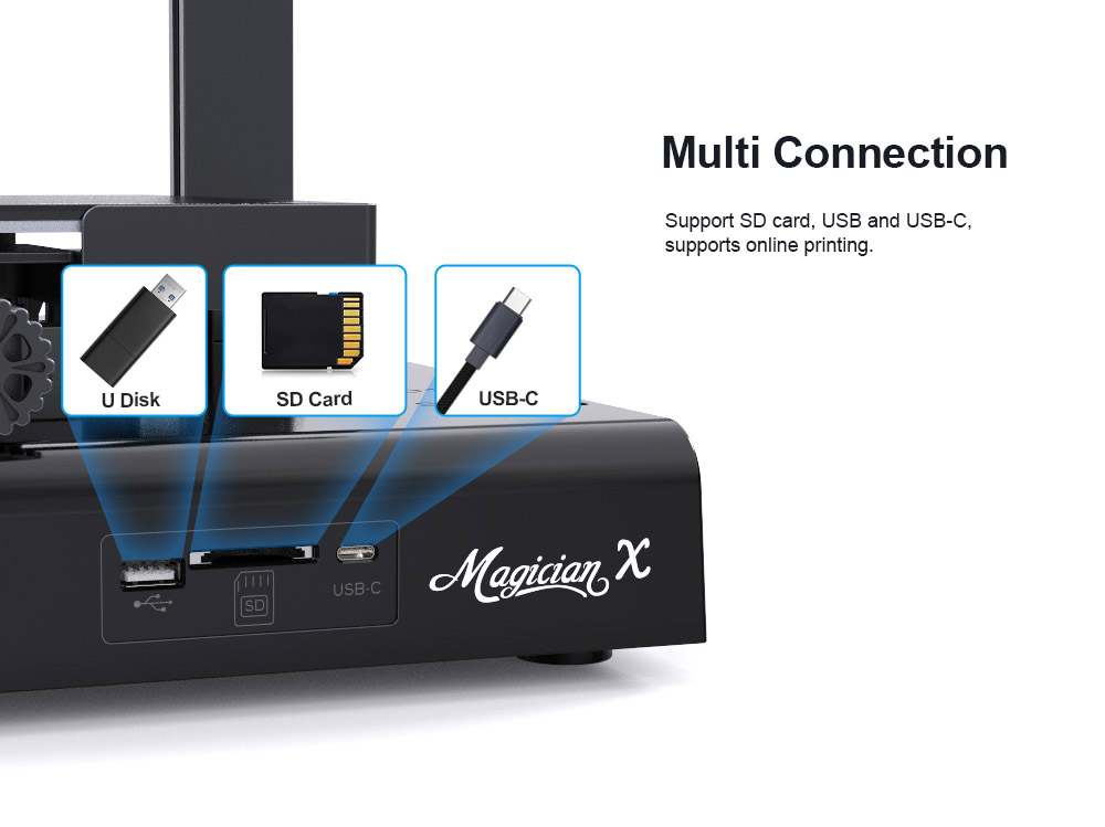 MINGDA Magician X Modular 3D Printer, Direct Drive Extruder, Auto Leveling, 32Bit Mainboard, Ultra-Silent, 230*230*260mm