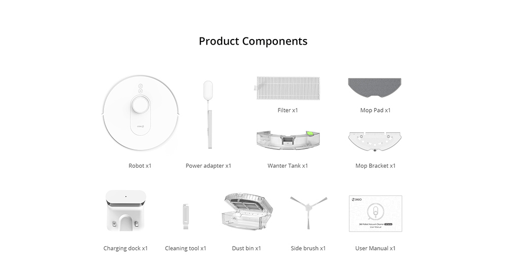 360 S8 Robot Vacuum Cleaner LIDAR SLAM 2700Pa Mop 360ml Dustbin 320ml 3-Level Water Tank Multifloor Map Management Edge