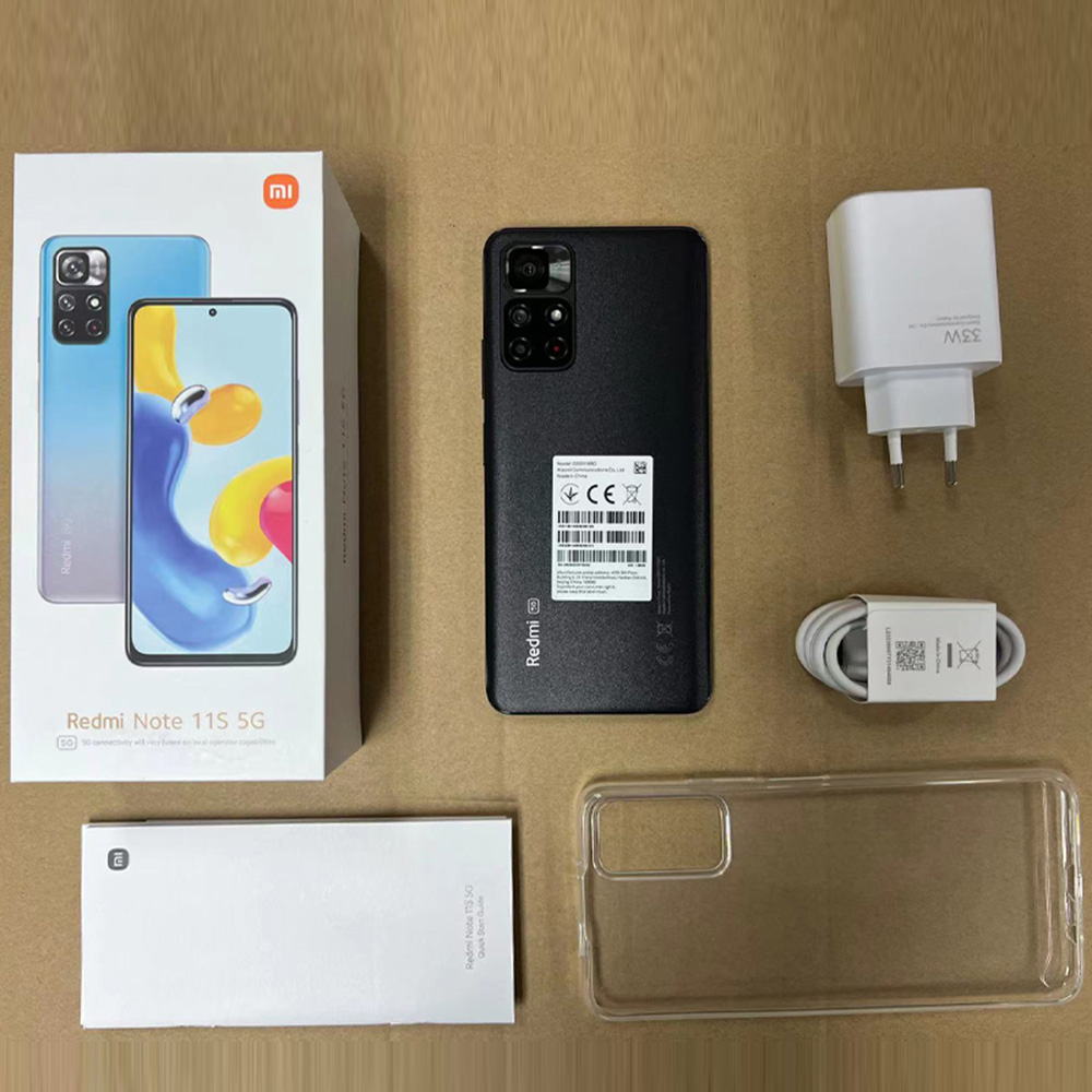 Global Version Xiaomi Redmi Note 11S 5G Smartphone 4GB 64GB Octa Core, 5000mAh 33W Charging 50MP Camera Midnight Black