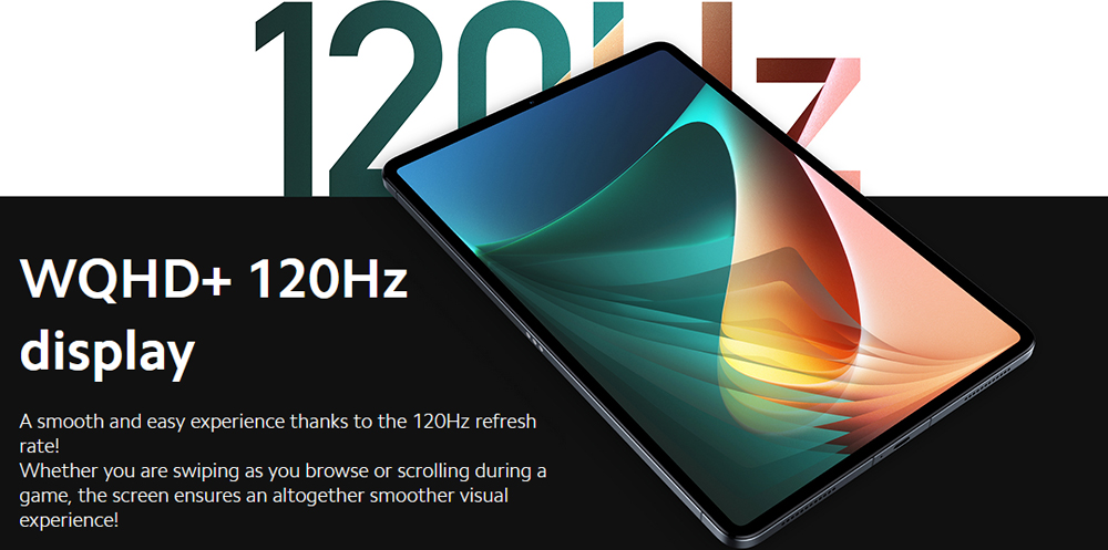 European Version Xiaomi Mi Pad 5 Tablet 11 inch 2.5K 120Hz LCD MIUI 12.5 Snapdragon 860 6GB RAM 256GB ROM WiFi5 - Grey