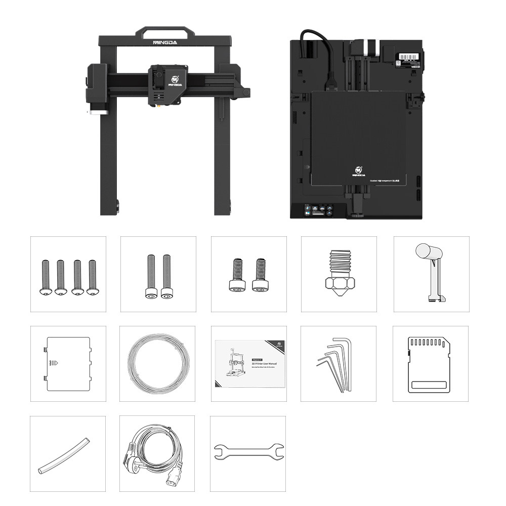 MINGDA Magician X Modular 3D Printer, Direct Drive Extruder, Auto Leveling, 32Bit Mainboard, Ultra-Silent, 230*230*260mm