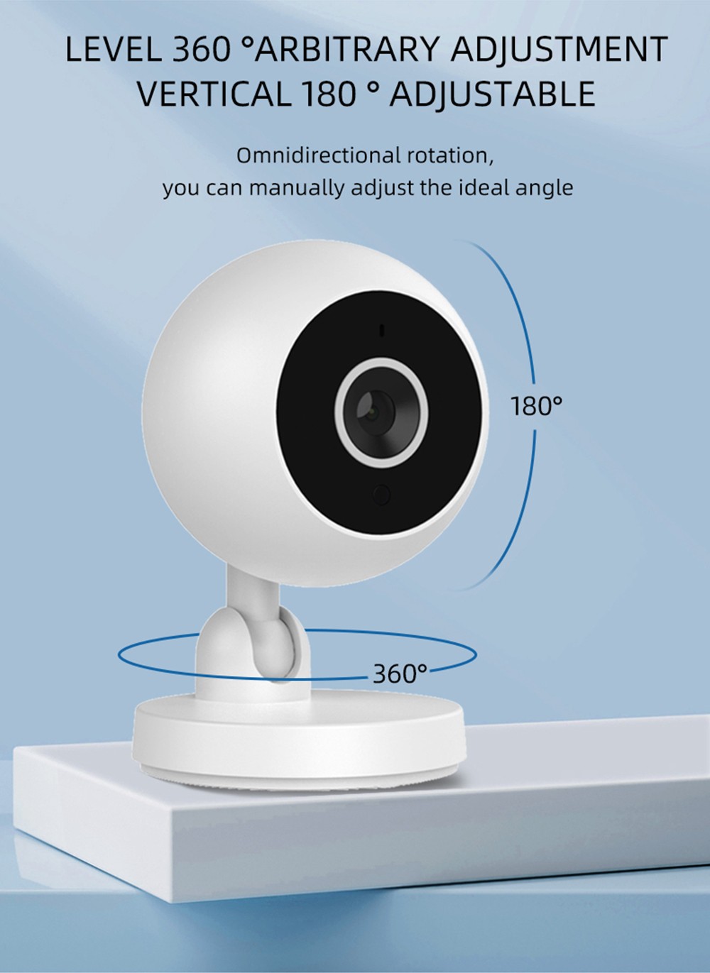 A2 Indoor Security Camera, Baby Monitor Smart Home IP Wi-Fi Camera with Night Vision/2.4GHZ/Motion Detection/2-Way Voice