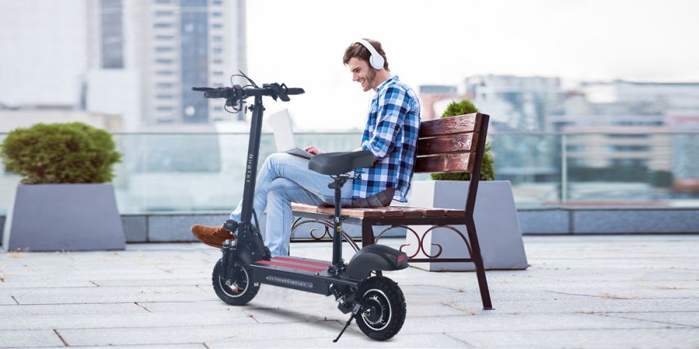 BOGIST E5 600W Powerful Electric Scooter with Great Light & Convenient Bag, with Seat Saddle