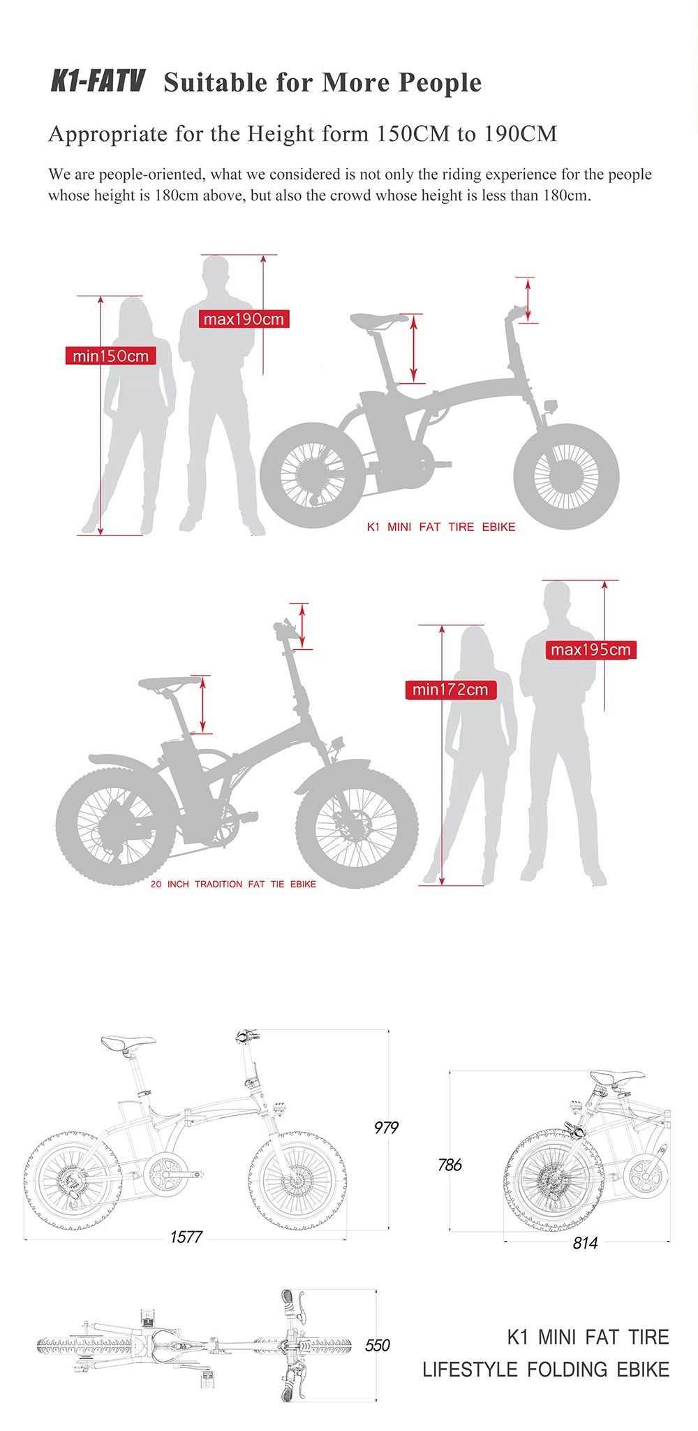 CMSBIKE K1 FATV All-terrain 19'' Fat Tire Electric Folding Bike Dual-drive 350W*2 Brushless Motors 48V 14Ah Battery-Green
