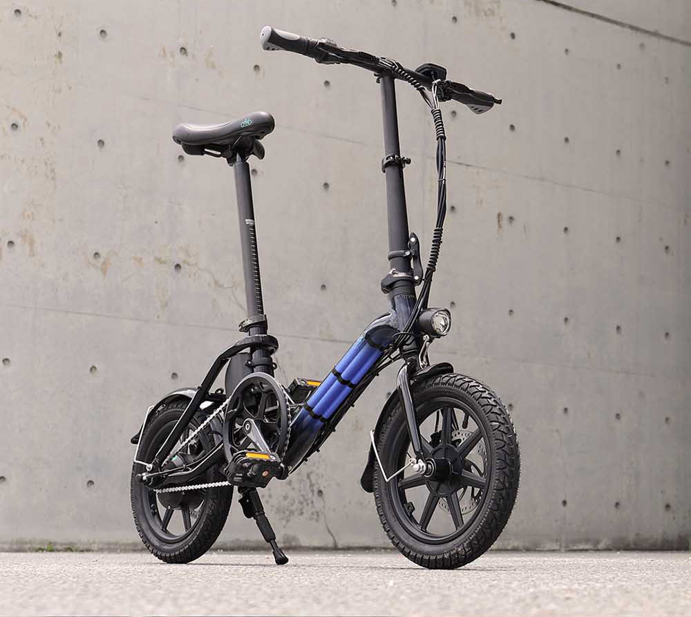FIIDO D3 Pro Folding Moped Bicycle Black