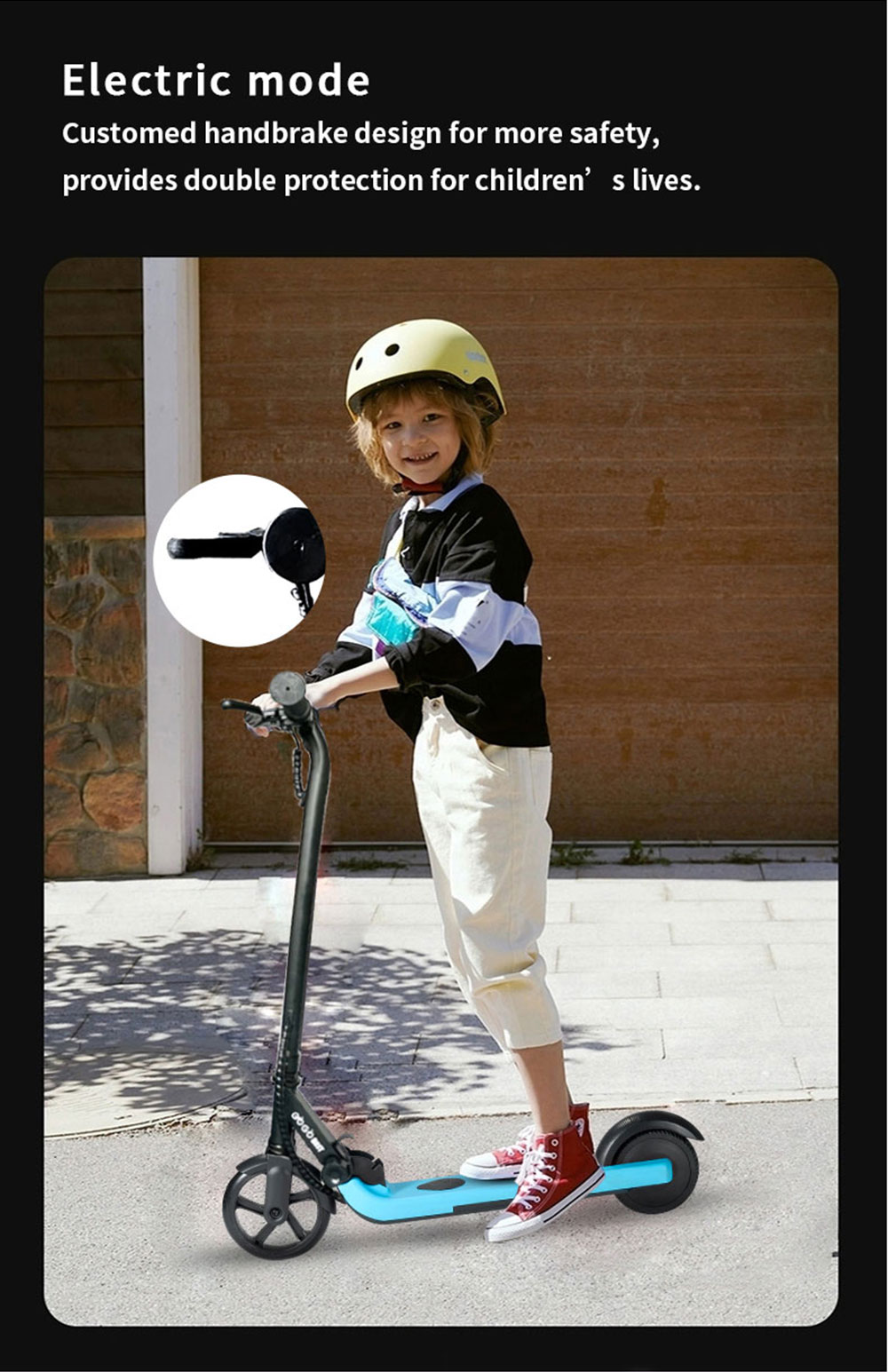 GOGOBEST V1 Electric Folding Children Scooter for Kid's Outdoor Sports - Blue